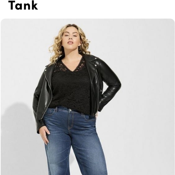 Torrid Stretch Lace V-Neck Tank, plus size 5x - Picture 3 of 5